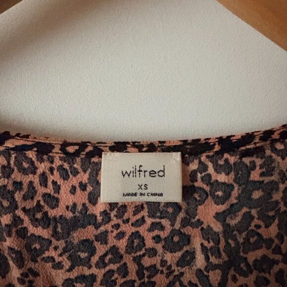 Aritzia Wilfred Gallery Dress in Almond Black Leopard Print Size XS - Picture 10 of 11